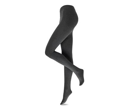Collant gris foncé chiné sur un mannequin invisible, montrant les jambes et le bas du torse.