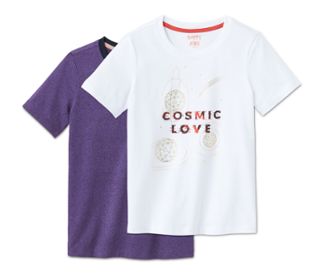 1x blanc crème à imprimé transfert couleur cuivre, 1x lilas chiné