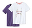 1x blanc crème à imprimé transfert couleur cuivre, 1x lilas chiné