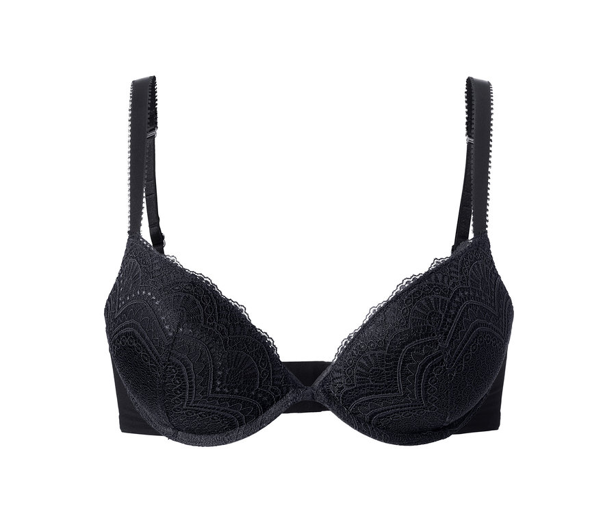 Soutien-gorge push-up noir.