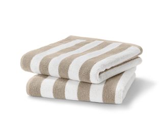 Beige-blanc à rayures