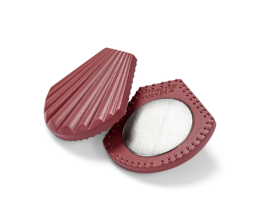 Deux poids pour nappe bordeaux (lot de 4) sur fond blanc.