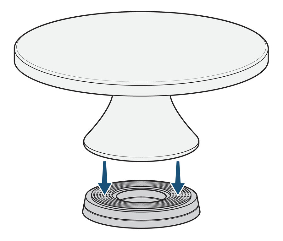 Illustration d'une plaque tournante pour gâteaux.