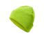 Gros plan d'un bonnet en maille jaune néon.