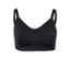 Soutien-gorge de sport noir sans coutures avec bretelles réglables.