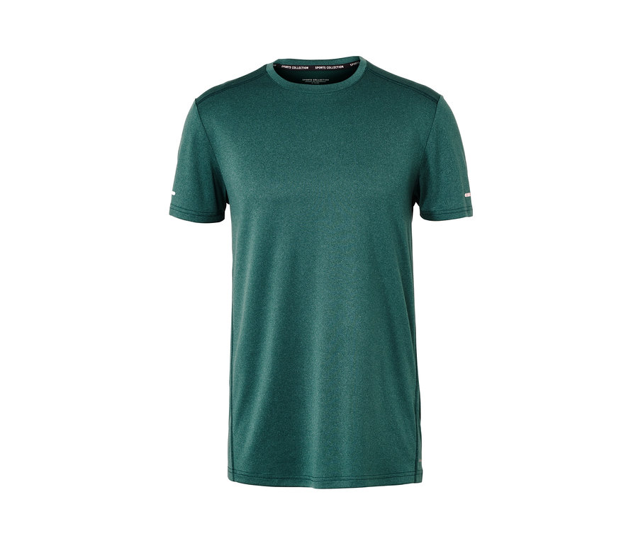 T-shirt fonctionnel vert foncé chiné.