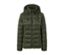 Veste surpiquée vert olive avec capuche.