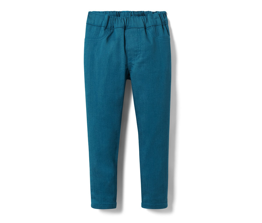 Treggings bleus pour tout-petits sur fond blanc.