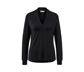 Blouse avec encolure en V, noir