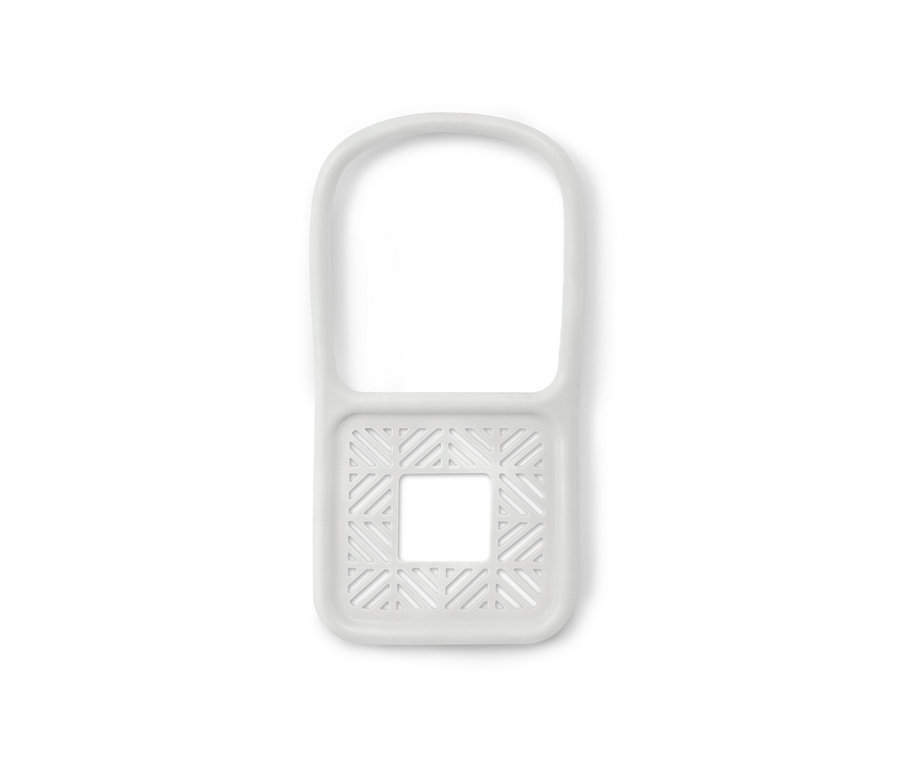 Porte-éponge blanc.