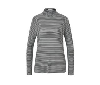 Blouse rayée à col montant