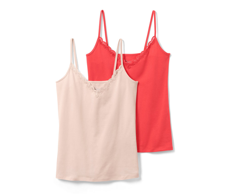 Deux caracos : un beige et un rouge. 2 caracos 