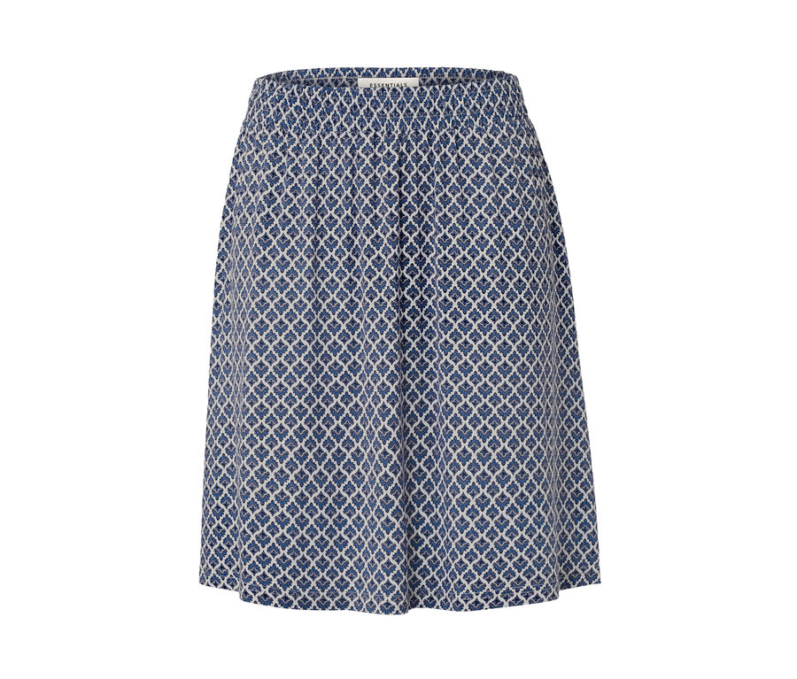 Une robe en jersey imprimée.