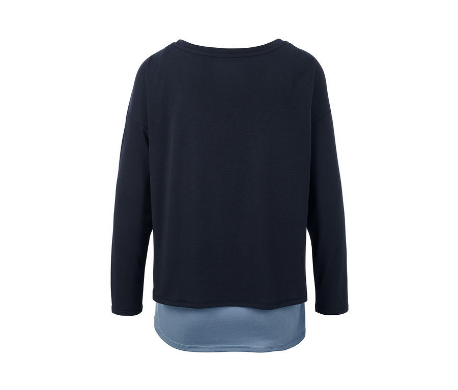 T-shirt de sport 2 en 1 bleu.
