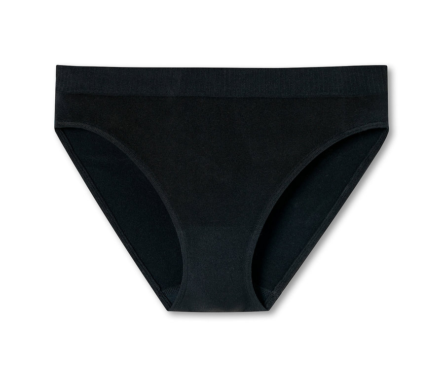 Slip SCHIESSER Rio noir sur fond blanc.