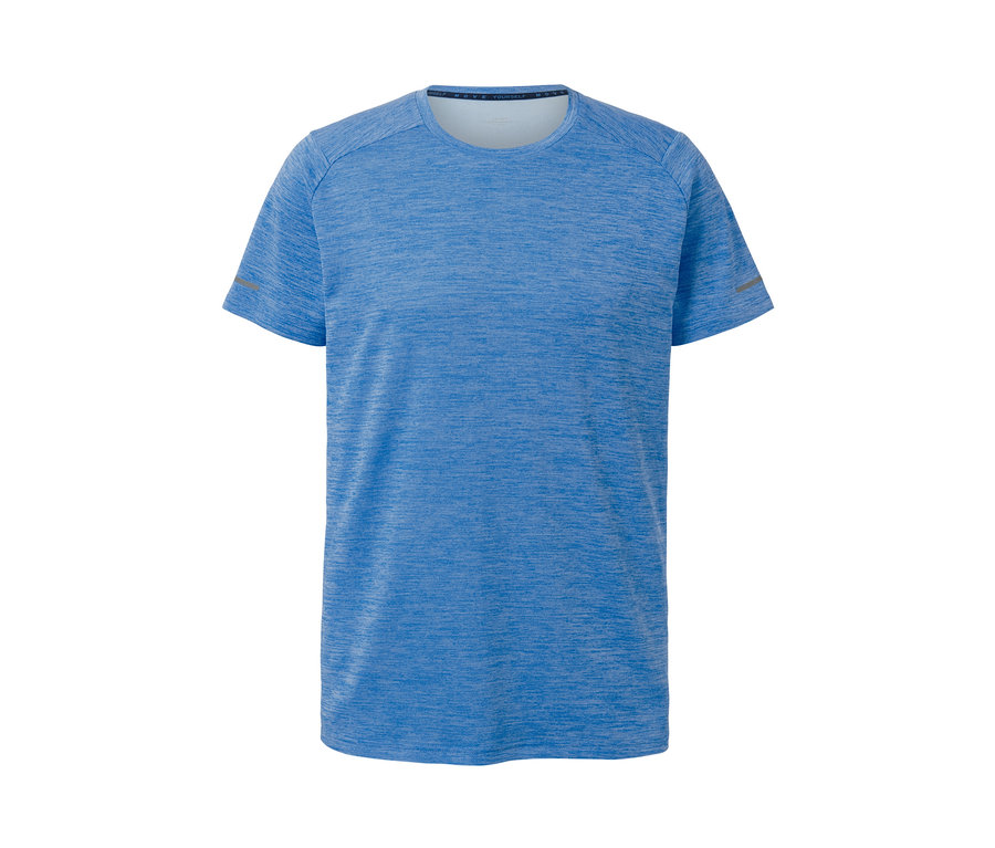 T-shirt fonctionnel bleu chiné.