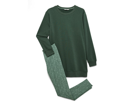 Ensemble pyjama et legging, vert foncé