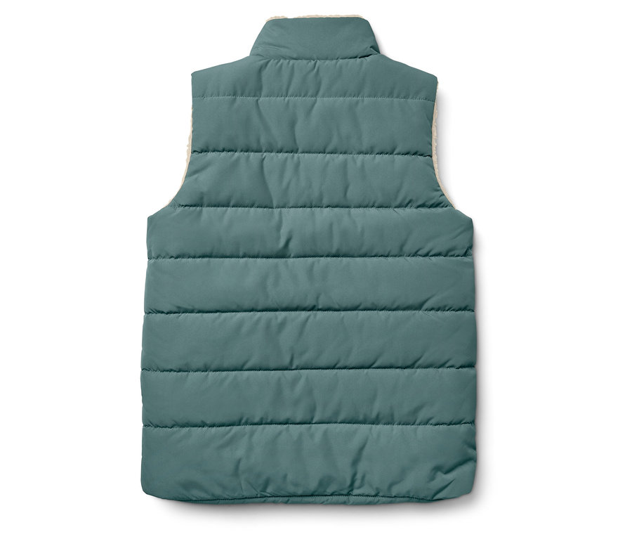 Veste matelassée verte avec doublure en polaire.