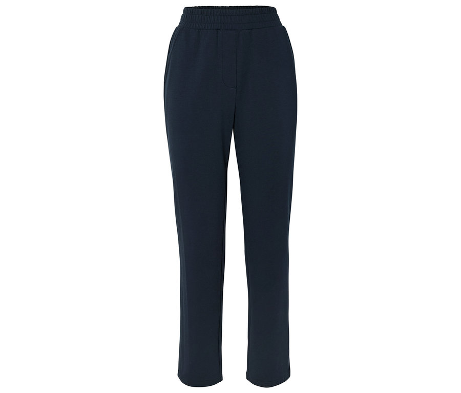 Pantalon bleu marine avec taille élastique.