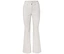 Gros plan sur un pantalon blanc évasé pour femme.