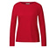 Le maillot côtelé rouge de Street One est présenté sur un fond blanc.