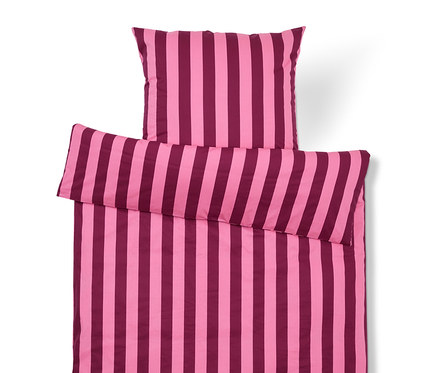 Parure de lit en percale, rouge bordeaux, taille normale