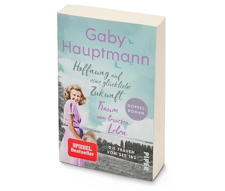 Gros plan sur le livre « Hoffnung auf eine glückliche Zukunft » de Gaby Hauptmann.