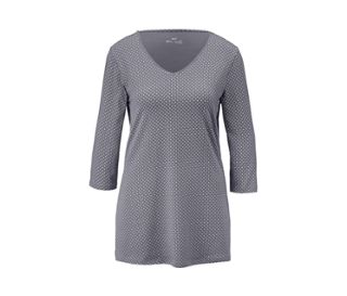 Haut gris à pois crème<br>Pantalon gris