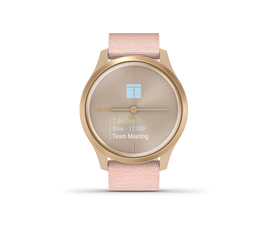 Gros plan sur une montre de sport Garmin Smartwatch « vivomove ».