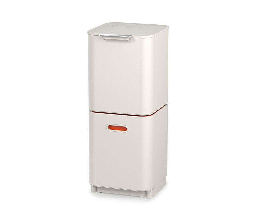 Poubelle de tri sélectif Joseph Joseph blanche.