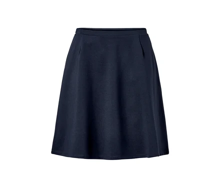 Une jupe en jersey bleu marine.