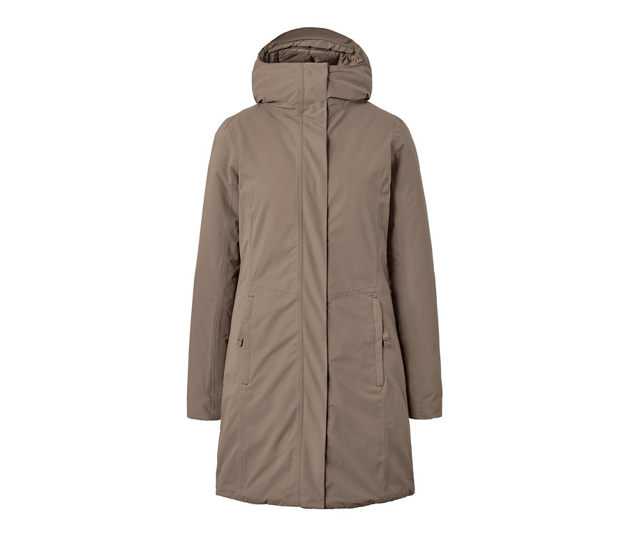 Manteau thermique taupe.