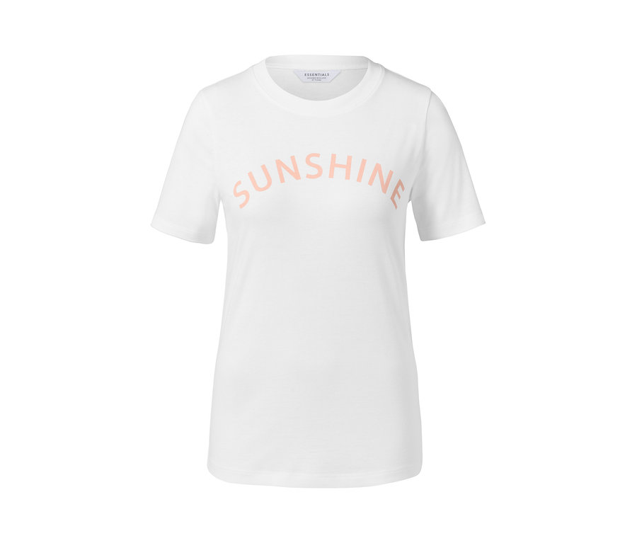 T-shirt blanc avec imprimé "SUNSHINE".