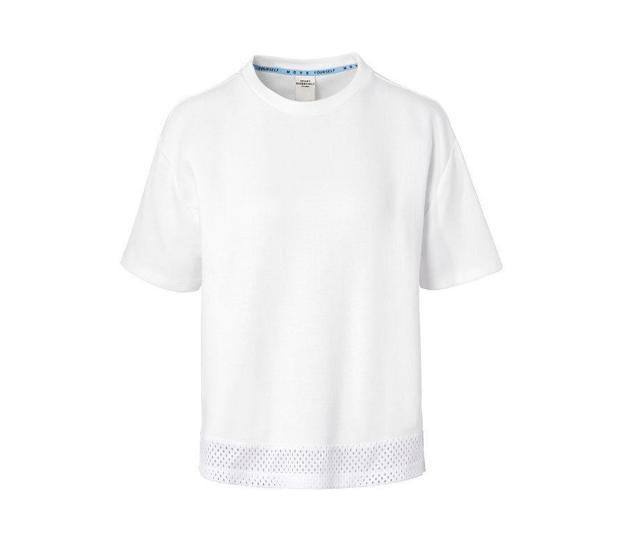 T-shirt de sport en mesh blanc.