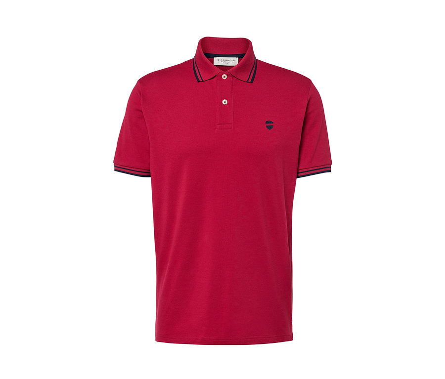 Polo en piqué rouge.