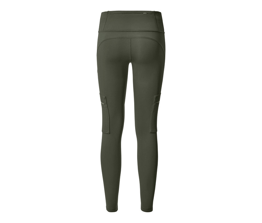 Legging thermique outdoor kaki, vue arrière.
