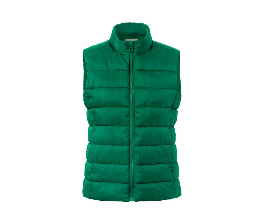 Veste sans manches matelassée verte.