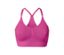 Gros plan d'une brassière de sport Seamless rose vif.