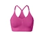 Gros plan d'une brassière de sport Seamless rose vif.