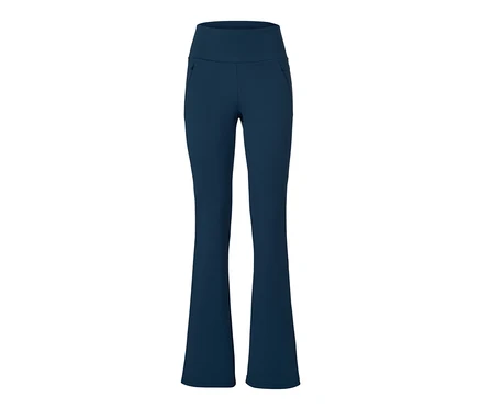 Pantalon jazz thermique bleu marine évasé.