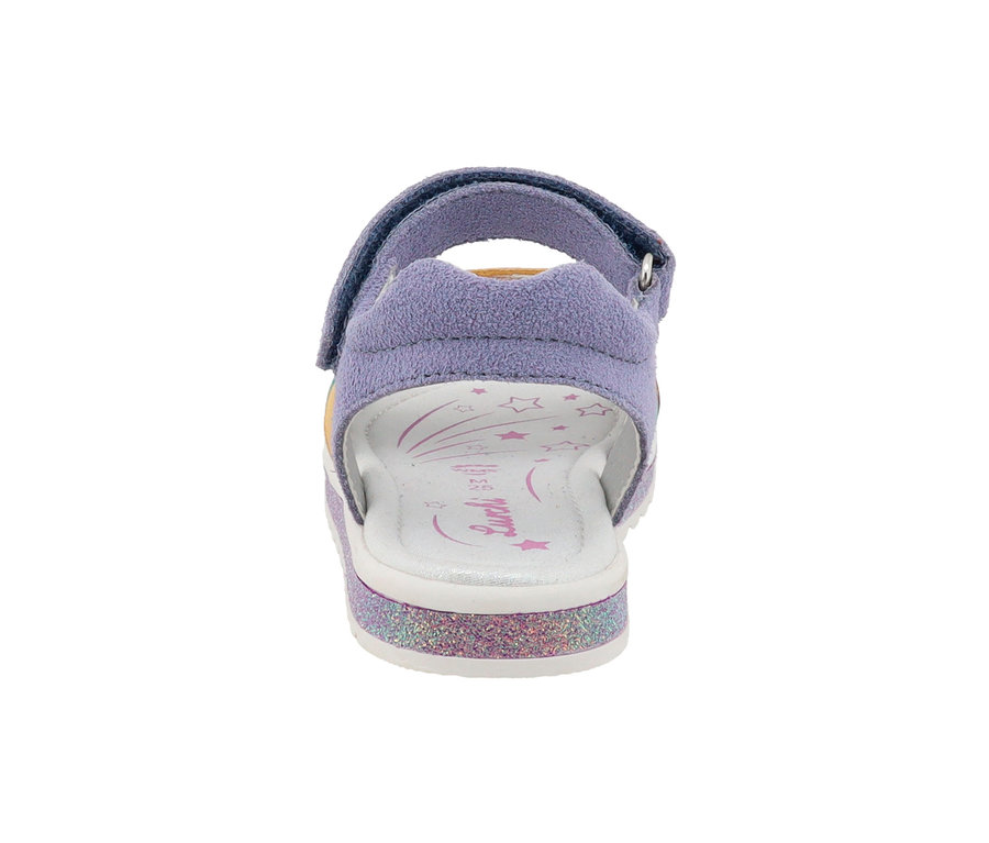 Vue arrière d'une sandale Lurchi multicolore.