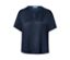 Blouse-tunique en satin bleu marine.