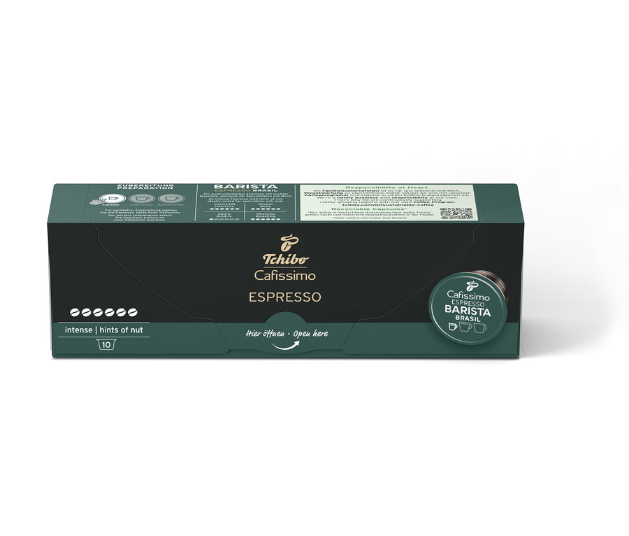 Paquet de capsules Cafissimo Barista Espresso Brasil.