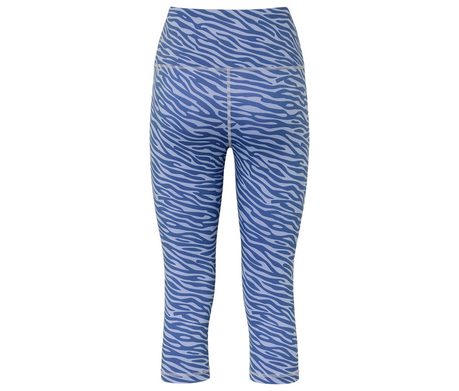 Legging bleu à motifs.
