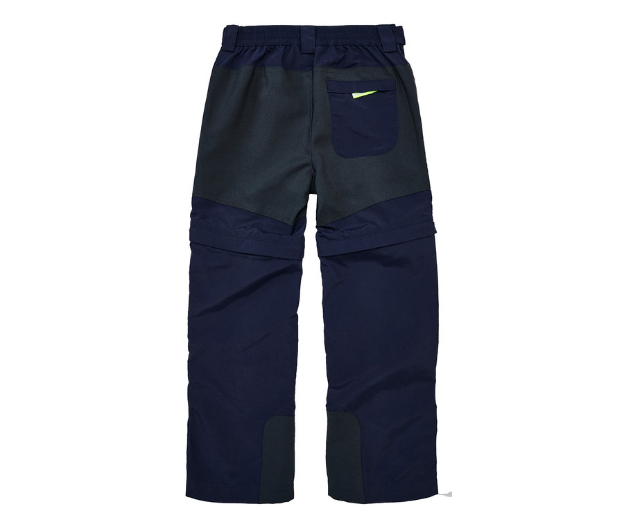 Pantalon zippé bleu marine.