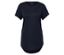 T-shirt noir à manches courtes et encolure ras du cou.