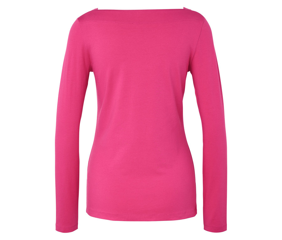 T-shirt rose à manches longues.