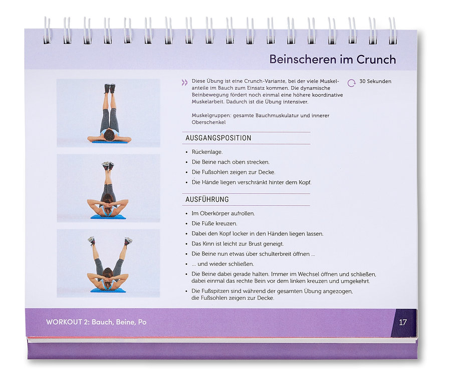 Illustration d'un exercice de ciseaux où une personne est allongée sur le dos et effectue des mouvements de ciseaux avec ses jambes.