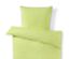 Parure de lit en renforcé jaune de taille standard comprenant une taie d'oreiller et une housse de couette.