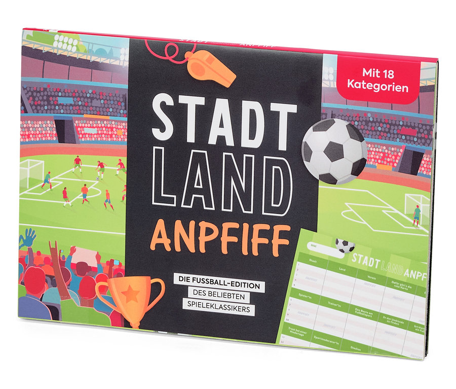 Le jeu Stadt Land Anpfiff en édition football.